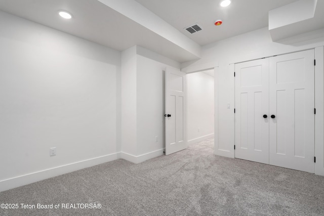 833 Booshway St, Driggs, ID 83422 - unfurnished bedroom featuring carpet, baseboards, recessed lighting, and a closet