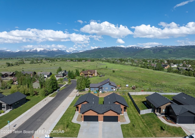 833 Booshway St, Driggs, ID 83422 - aerial view of residential area featuring a mountainous background