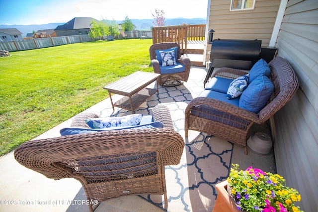 28 Brushwood Dr, Star Valley Ranch, WY 83127 - view of patio / terrace featuring an outdoor hangout area