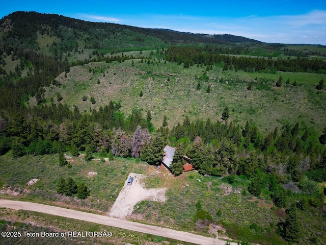 3392 Bainbridge Dr, Tetonia, ID 83452 - view of property location featuring a heavily wooded area and a mountain backdrop