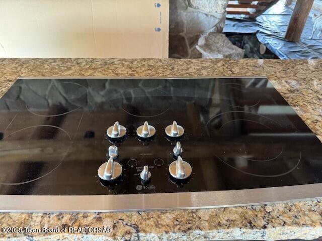 3392 Bainbridge Dr, Tetonia, ID 83452 - kitchen view of black electric cooktop