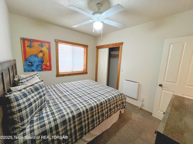 485 E Little Ave, Driggs, ID 83422 - carpeted bedroom featuring a closet, ceiling fan, and baseboards
