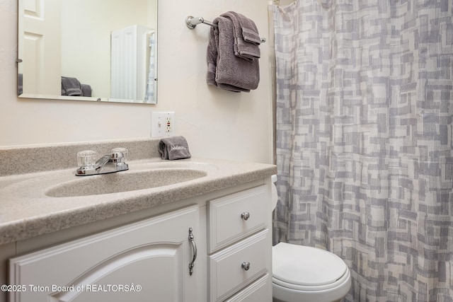 485 E Little Ave, Driggs, ID 83422 - full bath featuring vanity, toilet, and curtained shower