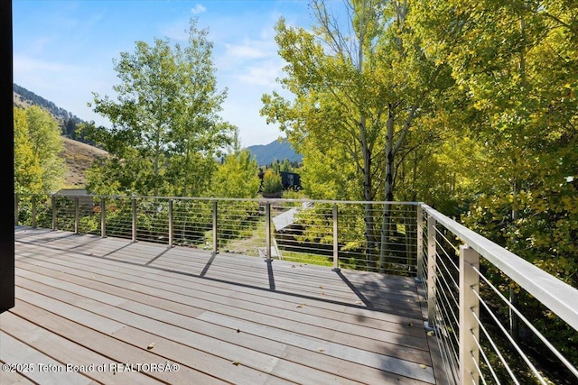 80 Rancher St, Jackson, WY 83001 - deck with a mountain view