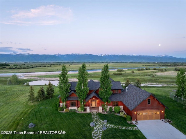 2321 S 3500 W, Driggs, ID 83422 - aerial view at dusk of a water and mountain view