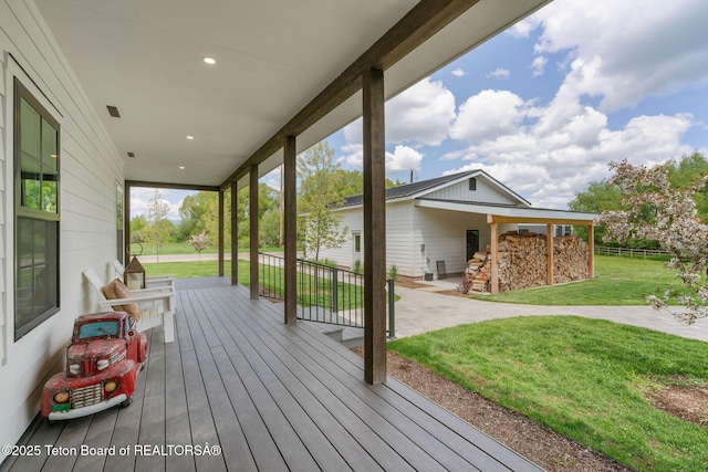 4326 State Line Rd, Freedom, WY 83120 - porch featuring a yard