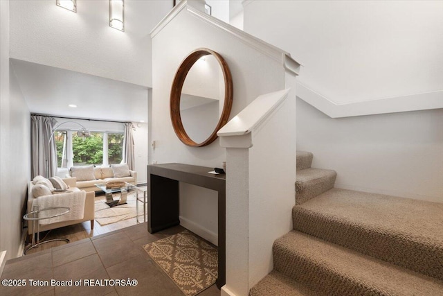 514 E Pearl Ave, Jackson, WY 83001 - stairs with tile patterned flooring