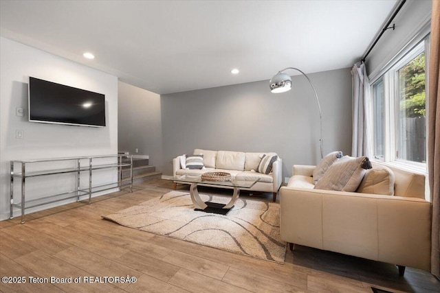 514 E Pearl Ave, Jackson, WY 83001 - living area with wood finished floors and recessed lighting