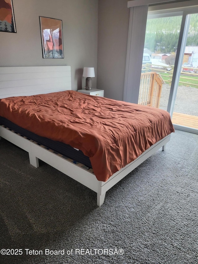 360 Wooden Spur Dr, Alpine, WY 83128 - bedroom with carpet floors and access to exterior