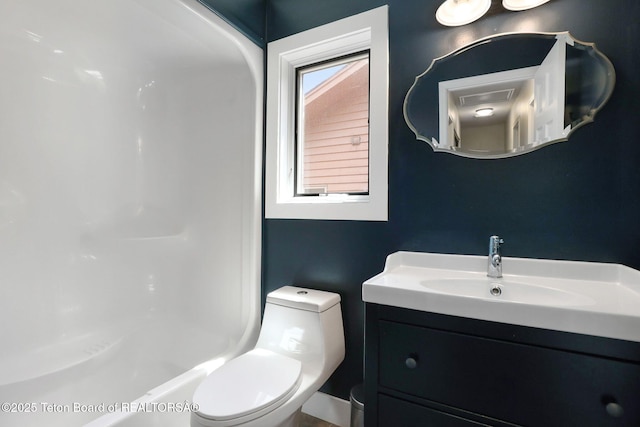 512 S Millward Unit 512, Jackson, WY 83001 - bathroom featuring vanity, toilet, and a shower