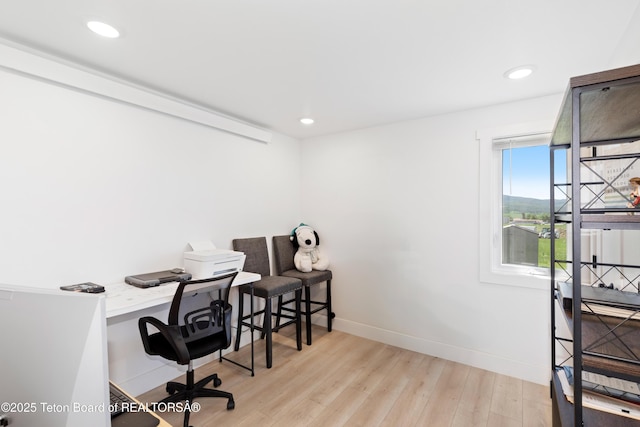 315 Meyers St, Thayne, WY 83127 - office featuring wood finished floors and recessed lighting