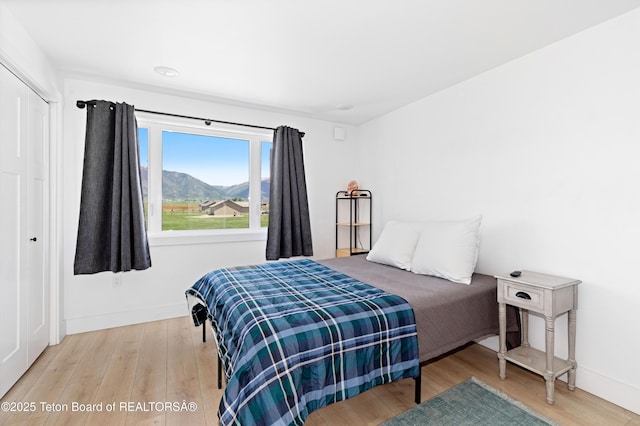 315 Meyers St, Thayne, WY 83127 - bedroom with wood finished floors and a mountain view