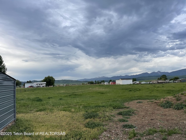 350 Worton Ln, Auburn, WY 83111 - view of yard with a mountain view and a view of countryside