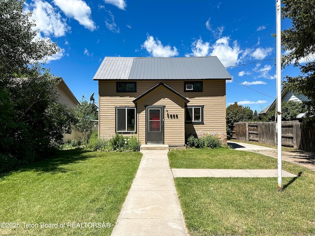 566 Jefferson St, Afton, WY 83110 - traditional-style house with a metal roof