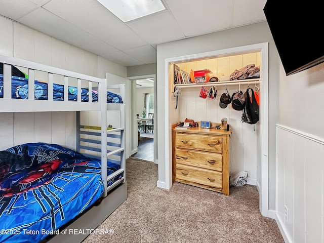 566 Jefferson St, Afton, WY 83110 - carpeted bedroom featuring a closet