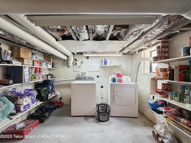 566 Jefferson St, Afton, WY 83110 - basement featuring independent washer and dryer
