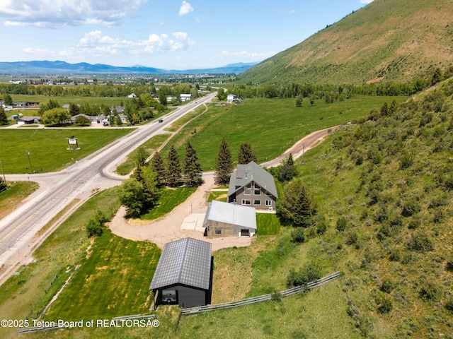 2840 E Dry Crk, Afton, WY 83110 - overview of rural landscape featuring a mountainous background