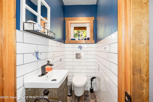 2840 E Dry Crk, Afton, WY 83110 - half bath featuring toilet and tile walls
