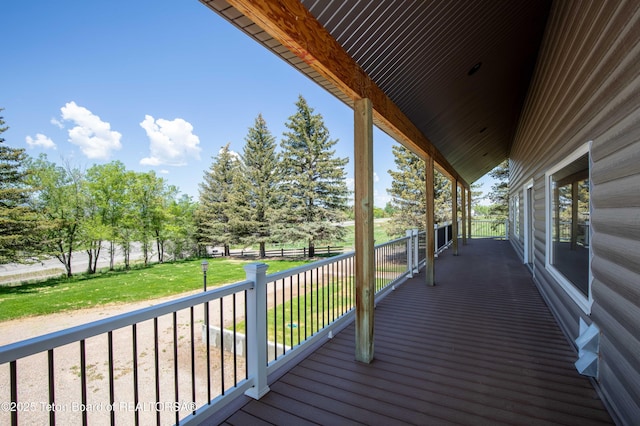 2840 E Dry Crk, Afton, WY 83110 - wooden deck with a lawn