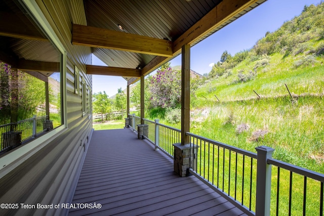 2840 E Dry Crk, Afton, WY 83110 - view of wooden terrace