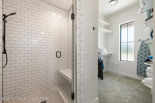 346 S Leigh Ranch Rd, Tetonia, ID 83452 - bathroom with a stall shower and a closet