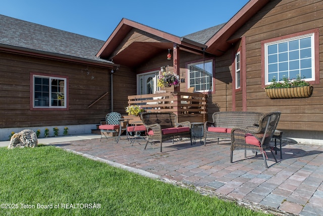 891 Paiute St, Driggs, ID 83422 - view of patio / terrace featuring an outdoor living space