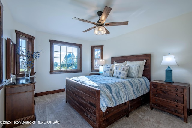 891 Paiute St, Driggs, ID 83422 - carpeted bedroom with multiple windows and a ceiling fan