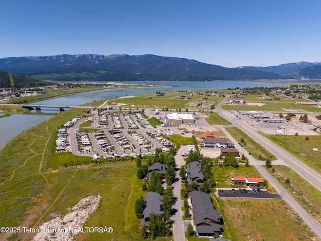 30C Blue Wing Ln, Alpine, WY 83128 - aerial view of property's location featuring a water and mountain view