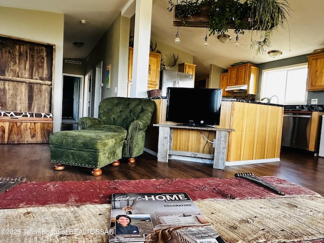 27 Chief Joseph, Daniel, WY 83115 - living area featuring dark wood-type flooring
