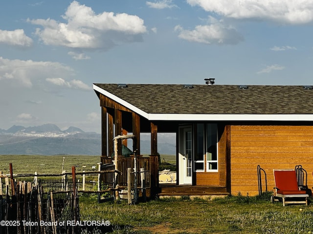 27 Chief Joseph, Daniel, WY 83115 - back of house with a mountain view and roof with shingles