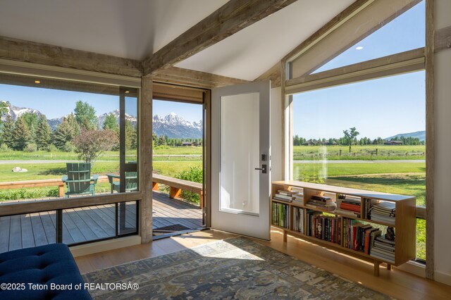 525 E Golf Creek Ln Unit 34, Jackson, WY 83001 - sunroom featuring a rural view and healthy amount of natural light