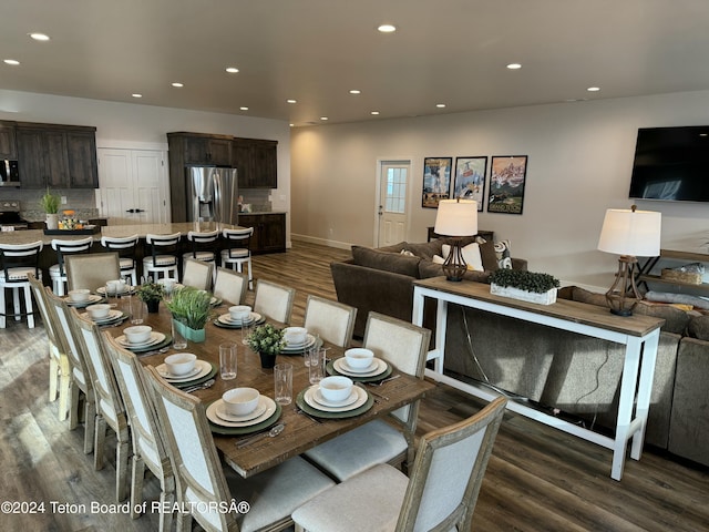 241 Cedar Creek Dr, Star Valley Ranch, WY 83127 - dining room with recessed lighting and wood finished floors