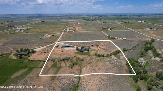 15 E Badger Trl, Pinedale, WY 82941 - view of property location with property boundaries highlighted and rural landscape