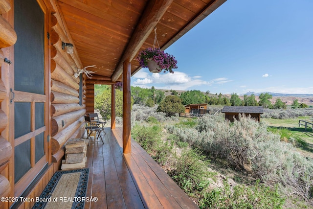 53 Schenck Ln, Dubois, WY 82513 - view of wooden deck