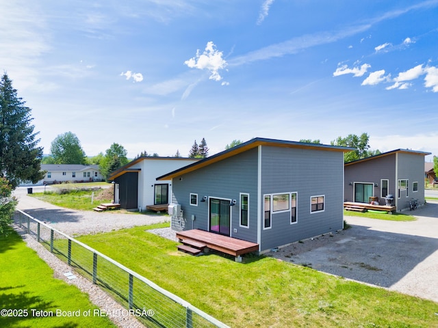 436 E Little Ave, Driggs, ID 83422 - back of property with a wooden deck