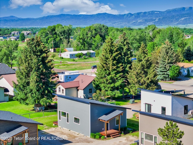 436 E Little Ave, Driggs, ID 83422 - aerial perspective of suburban area featuring a mountainous background