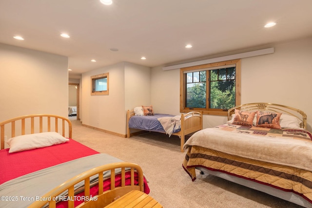445 Aspen Ridge Trl, Alpine, WY 83128 - bedroom featuring carpet flooring and recessed lighting