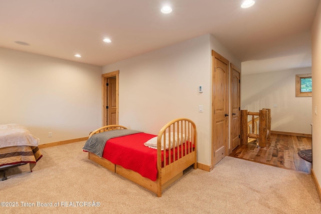 445 Aspen Ridge Trl, Alpine, WY 83128 - carpeted bedroom with recessed lighting