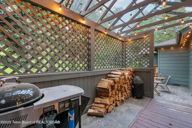 445 Aspen Ridge Trl, Alpine, WY 83128 - deck featuring a pergola