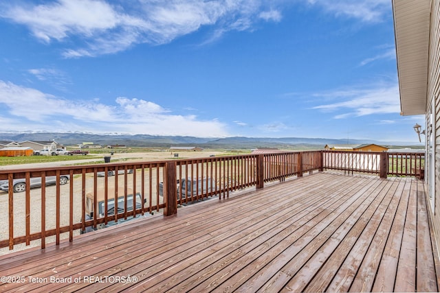 25 Neosha Trl, Boulder, WY 82923 - wooden deck with a mountain view