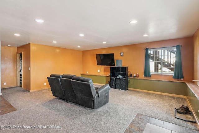 25 Neosha Trl, Boulder, WY 82923 - living area with carpet flooring and recessed lighting