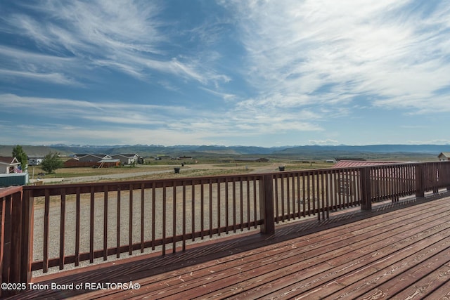 25 Neosha Trl, Boulder, WY 82923 - deck featuring a mountain view