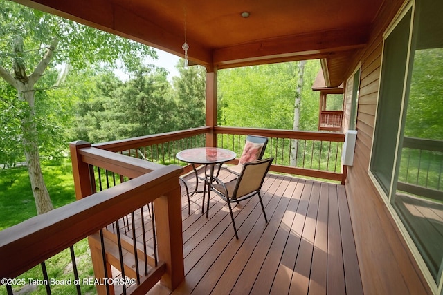 200 Homestead Rd Unit 309, Victor, ID 83455 - view of wooden deck