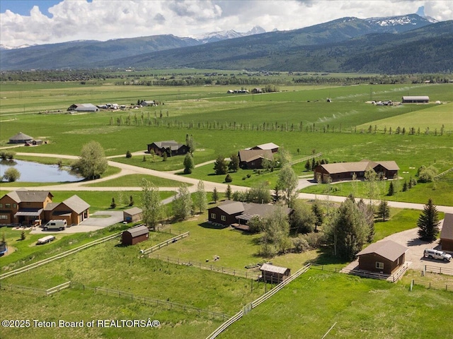 7302 Lakeside Rd, Victor, ID 83455 - aerial view of sparsely populated area featuring agricultural land and a mountainous background
