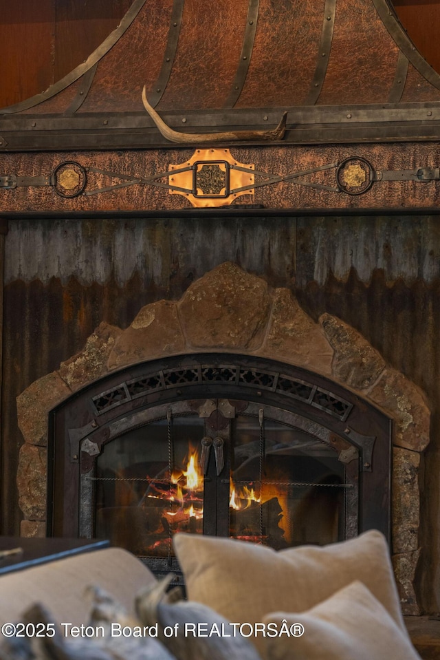 1802 Dusty Trl, Auburn, WY 83111 - detailed view of a stone fireplace