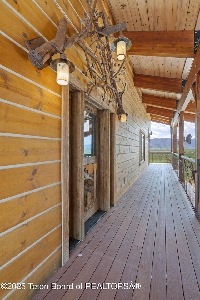 1802 Dusty Trl, Auburn, WY 83111 - deck with a mountain view