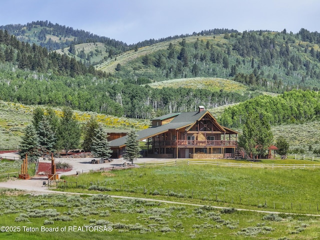 1802 Dusty Trl, Auburn, WY 83111 - mountain view with a forest