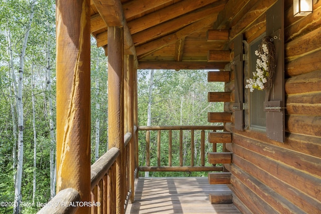 4821 S 2000 E, Victor, ID 83455 - wooden deck featuring a view of trees