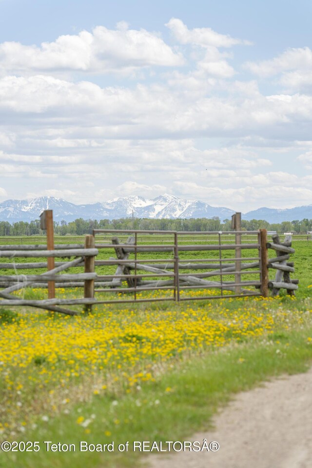 73657339 Summer Breeze Trl, Tetonia, ID 83452 - gate with a rural view and a mountain view