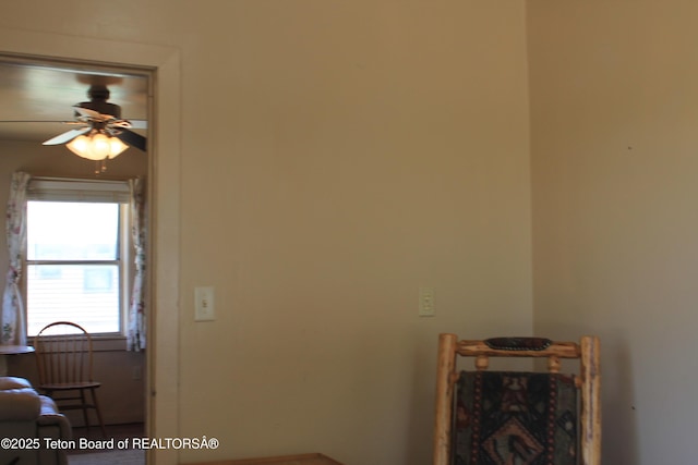 216 E Birch St, Labarge, WY 83123 - interior space featuring ceiling fan and baseboards